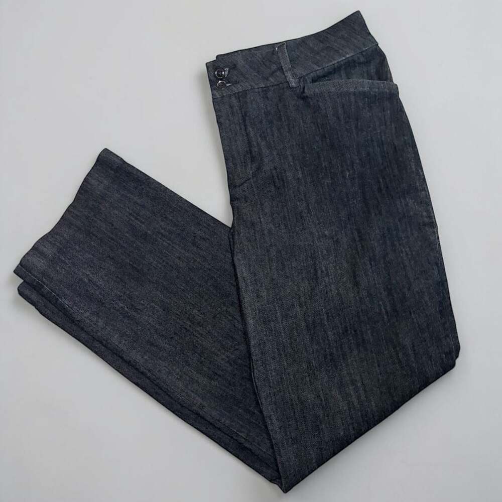 Lee Secretly Shapes Regular Fit Straight Leg Mid Rise Dark Wash Trouser Jeans